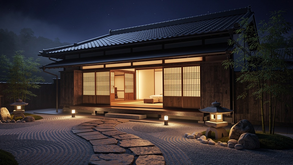 古民家の夜景